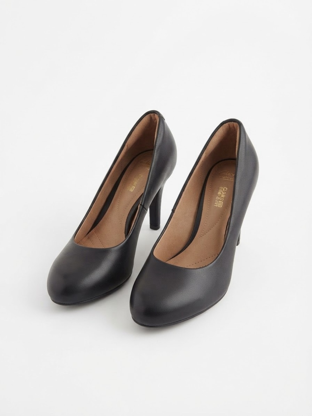 Clarks Black Leather Women's Pump Heels 8M